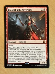 MTG Magic the Gathering Bloodthirsty Adversary Promo Innistrad Midnight Hunt NM - Picture 1 of 2