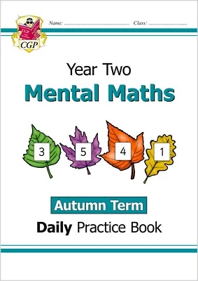 KS1 Year 2 Mental Maths Daily Practice Book with Answer Autumn Ages 6-7 CGP - Image 1 of 4
