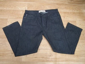 BURTON MENSWEAR BLACK STRAIGHT LEG 100%COTTON DENIM JEANS SIZE 38 ,W38 " L32" - Picture 1 of 8