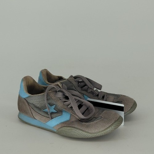 Scarpe da tennis Converse stringate scamosciate sneaker grigio blu 5 7 pelle casual