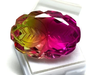 Multicolor Turmalin Kristall Edelstein Ovalschliff Neu Natur 54,30Ct Feine Qualität - Bild 1 von 9