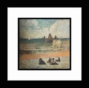 PAUL GAUGUIN • Custom Framed 'The Beach at Dieppe' Art Print - Picture 1 of 1