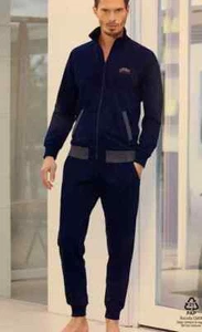 TUTA UOMO ENRICO COVERI COTONE ESTIVA CON POLSINI FULL ZIP CON TASCHE - Foto 1 di 3