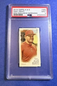 2019 Topps Allen and Ginter Mini Exclusive RIP EXT #383 Mike Trout PSA 9 - Picture 1 of 2
