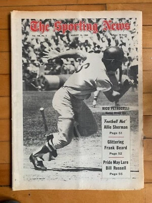 1969, 16 de agosto THE SPORTING NEWS - Rico Petrocelli, Bill Russell, Allie Sherman Foto 1 de 2