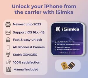 iSimka 2023 Unlock RSIM Turbo Chip Card MKSD Heicard iPhone 14 13 12 11 X XR 8 7
