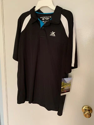 NEW ZeroXposur Black and Blue Boys XL 18/20 Athletic Polo Shirt Collared - Image 1 of 4