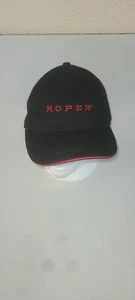 Roper Mütze verstellbarer Riemen hinten rot auf schwarz neu ohne Etikett - Bild 1 von 6