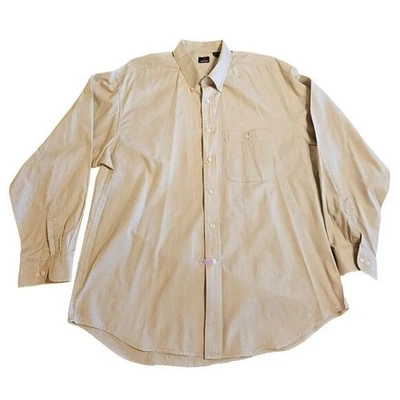 Arrow Men's Shirt XL Khaki Long Sleeve 17 - 17 1/2 Cotton - Image 1 of 4