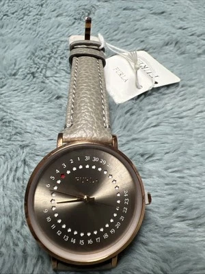 Relógio de pulso feminino Furla Jada Date R4251121502 pulseira de couro 35 mm novo - Imagem 1 de 4