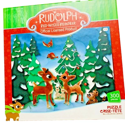 Rudolph The Red Nosed Reindeer Clarice 300 Piece Jigsaw PUZZLE 18x24 New Sealed - Image 1 of 4