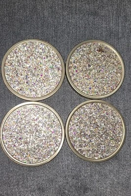 BATH AND BODY WORKS  4 GLITTER GOLD LIDS   - Изображение 1 из 4