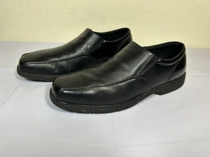 Mocassino uomo Nunn Bush nero in pelle con slip on comfort gel memory foam taglia 13 W - Foto 1 di 11