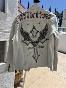 Rare and Vintage Affliction jacket, White #1695 of 3000 - Size Large - Picture 1 of 22