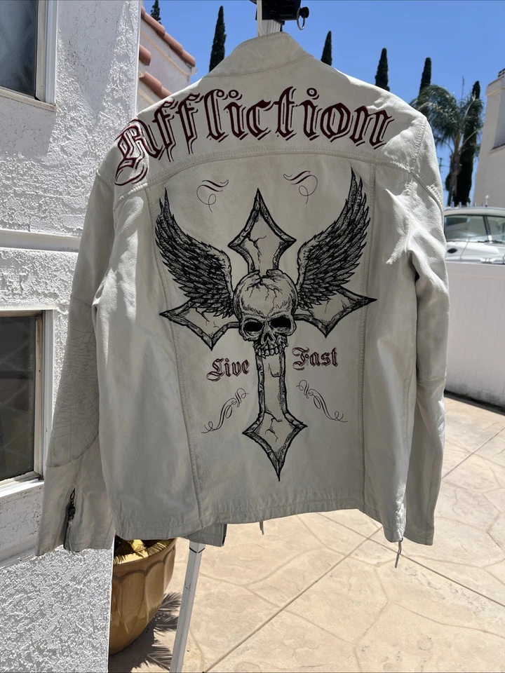 Rare and Vintage Affliction jacket, White #1695 of 3000 - Size Large - Image 1 of 4