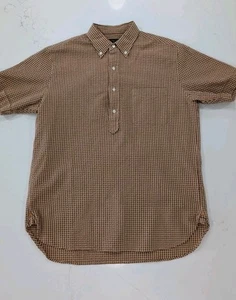 Beams + Pullover Short Sleeve Seersucker Shirt - Light Brown - Made In Japan - S - Picture 1 of 8