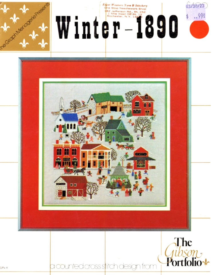 WINTER - 1890, Cross Stitch Pattern GP4, Gibson Portfolio - Image 1 of 1