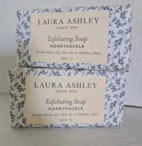 Laura Ashley HONEYSUCKLE Peeling-Seife 2 Stück - je 10 Unzen - Bild 1 von 2