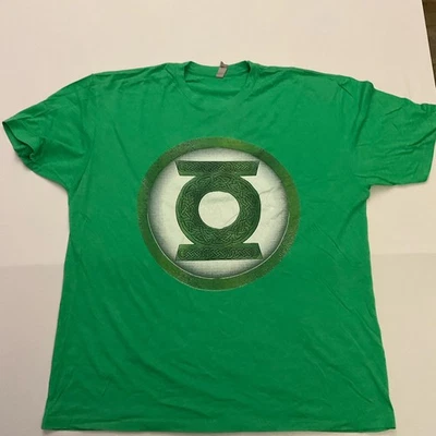 Camiseta Green Lantern Distressed Lantern Logo Para Hombres Licencia DC Camiseta Kelly Verde Foto 1 de 2