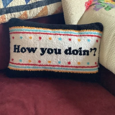 Authentic Friends "How You Doing" Throw Pillow Joey Nostalgic  - Image 1 of 4