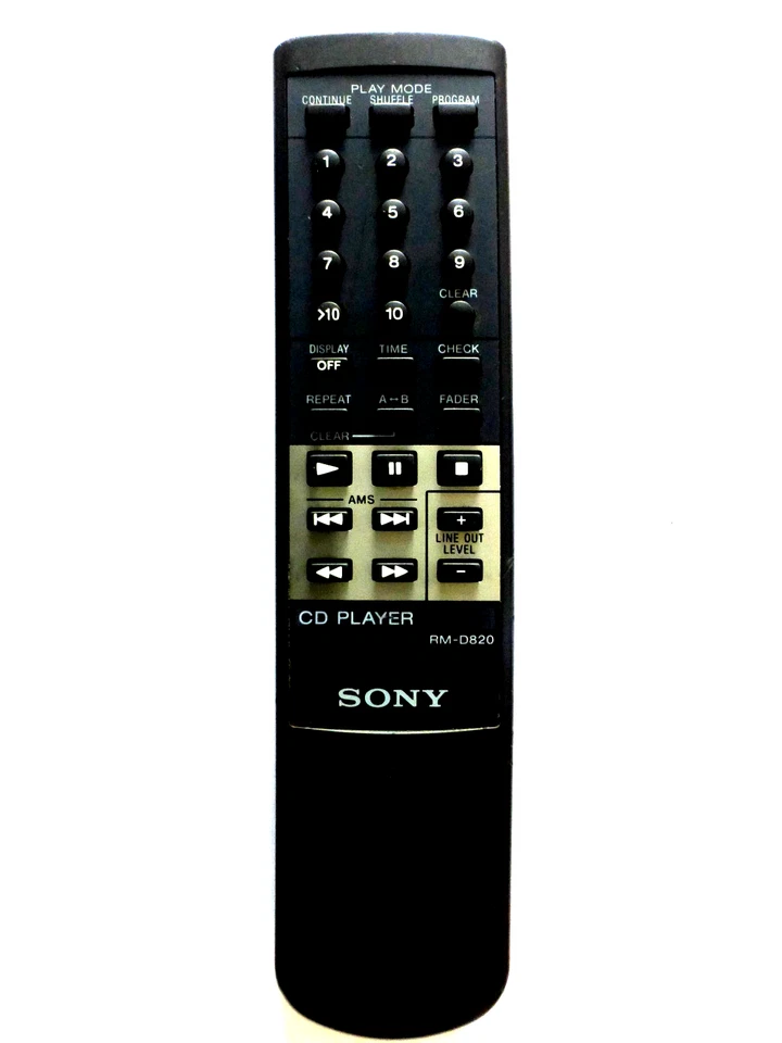 SONY CD SEPERATES DECK REMOTE RM-D820 for CDP461 BDP561 BDP561E CDP761 CDP761E - Image 1 of 1
