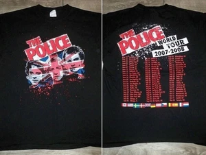 ‘THE POLICE” BLACK CONCERT BAND WORLD TOUR TSHIRT - Picture 1 of 1