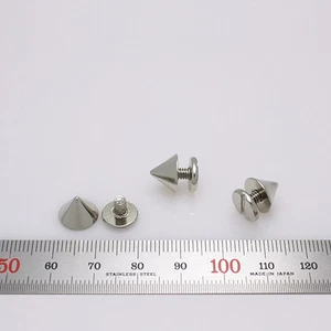 10 Stück 10x5x7mm Spike Schrauben Leder Basteln Biker Fahrer Punk Sachen - Bild 1 von 1