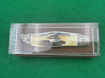 CASE BIG BEAUTIFUL BICENTENNIAL STAG 5165 VINTAGE KNIFE WITH GLASS DISPLAY 6 - Image 1 of 4