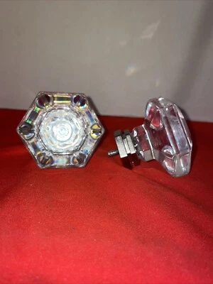 "2 remates de extremo para cortinas Lucite (atornillados) de 3"" de diámetro - Estate Find" Foto 1 de 4
