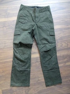 ** H&M ** LEICHTE DAMEN STOFFHOSE - CARGOHOSE GR. 36 MOOSGRÜN - GERADES BEIN - Bild 1 von 2