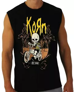 KORN PUNK ROCK Band Black Muscle Shirt - Picture 1 of 1
