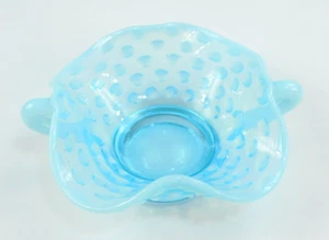"De colección Fenton Azul Opalescente Hobnail Pequeño Mango 4.5"" BONBON NAPPY Plato Baratija" - Imagen 1 de 4