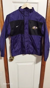 Baltimore Ravens Youth Size M  12-14 Purple Black Wind Breaker Lamar Jackson - Picture 1 of 8