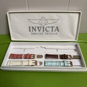 4 Invicta Special Edition Leather Ladies Womens Watch Bands ONLY in Original Box - Picture 1 of 6