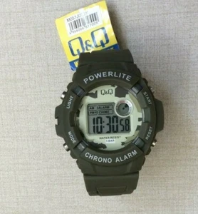 Q&Q Mens Sport Watch Powerlite Chrono Alarm LED Cameoflauge Dial WR 5ATM New! - Picture 1 of 2