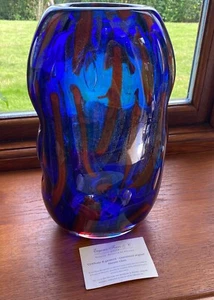 Certificated Eugenio Ferro handblown Murano glass Vase with etched signature - Picture 1 of 8