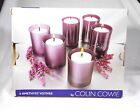 Pack de 6 votives en verre violet décoration intérieure amiéthyste Colin Cowie avec bougies
