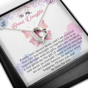 To My Bonus Daughter, Bonus Daughter Necklace, Birthday Gift For Stepdaughter - Picture 1 of 14