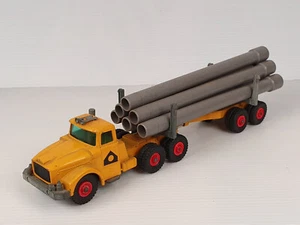 Matchbox King Size K 10 Pipe Truck con 6 Tubi Trasportatore Scammell Contractor - Foto 1 di 23