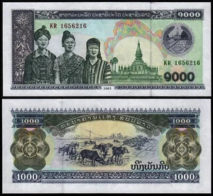 LAOS 1000 KIP (P32Ab) 2003 UNC - Picture 1 of 1