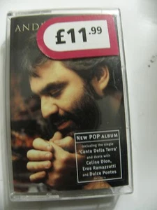 Andrea Bocelli Sogno UK Cassette Tape w/Hype Sticker Celine Dion Dulce Pontes - Picture 1 of 8