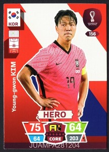 YOUNG-GWON KIM #156 KOREA REPUBLIC CHROME CARD FIFA WORLD CUP QATAR 2022 PANINI