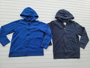 Lot Of 2 Boy Nautica Plase Zip Pullover Sweatshirt Hoodie Jacket Blue Navy 10/12 - Picture 1 of 10