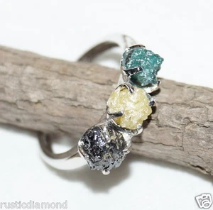 BAGUE DIAMANT BRUT NATUREL 0,89 CT BAGUE DIAMANT BRUT BAGUE DIAMANT RUSTIQUE ... - Picture 1 of 3