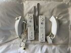 OEM Nintendo Wii Remote Controllers &amp; Nunchuks (Lot Of 2) White TESTED SKINS