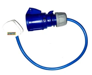 Generator Fly Lead 32 Amp Socket To 13A Plug Caravan Hook Up Power Cable - Picture 1 of 11