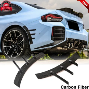 Fits BMW G87 M2 coupe 2022-24 DRY CARBON REAR BUMPER SIDE SPLITTERS CANARDS FINS - Foto 1 di 12