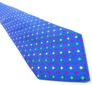 Corbata Charles Tyrwhitt Para Hombre Azul Poka Dot Patrón Geométrico - Imagen 1 de 9