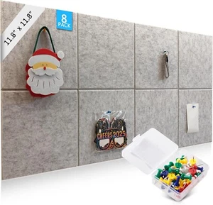 Large Cork Board Felt Wall Tiles, 48"x36" 12 Pack Alternative Cork Board for ... - Picture 1 of 7