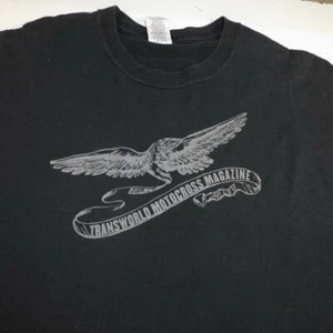 TRANSWORLD MOTOCROSS MAGAZINE MX RACING MOTORCYCLE TEE T SHIRT Mens XL Black - Picture 1 of 2